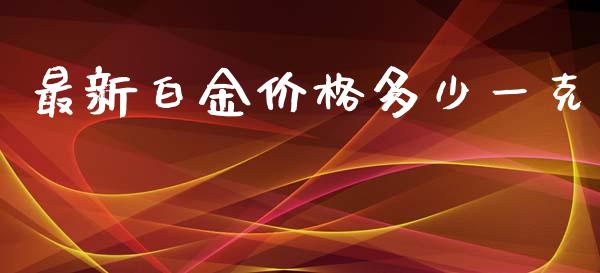 最新白金价格多少一克_https://m.jnlaobingbanjia.com_股市新闻_第1张