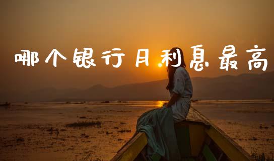 哪个银行月利息最高_https://m.jnlaobingbanjia.com_理财规划_第1张