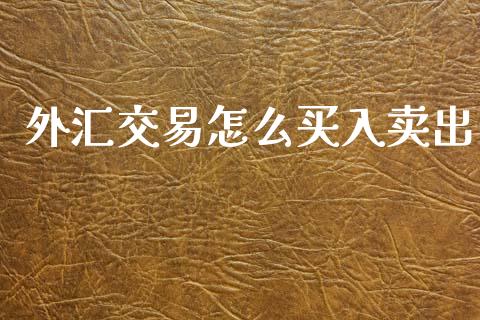 外汇交易怎么买入卖出_https://m.jnlaobingbanjia.com_股市新闻_第1张