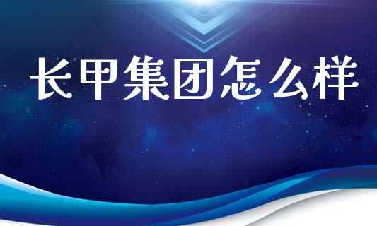 长甲集团怎么样_https://m.jnlaobingbanjia.com_理财规划_第1张