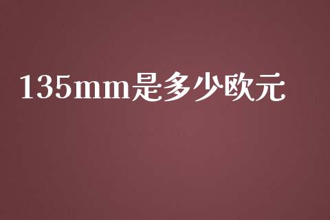 135mm是多少欧元_https://m.jnlaobingbanjia.com_金融监管_第1张