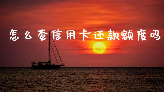 怎么查信用卡还款额度吗_https://m.jnlaobingbanjia.com_全球市场_第1张