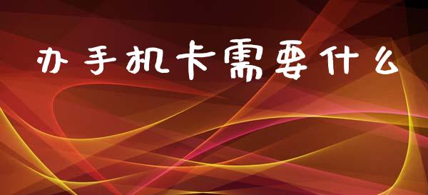 办手机卡需要什么_https://m.jnlaobingbanjia.com_金融监管_第1张