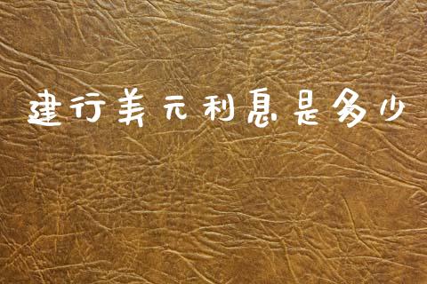 建行美元利息是多少_https://m.jnlaobingbanjia.com_基金市场_第1张
