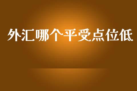 外汇哪个平受点位低_https://m.jnlaobingbanjia.com_全球市场_第1张