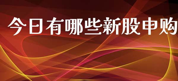 今日有哪些新股申购_https://m.jnlaobingbanjia.com_全球市场_第1张