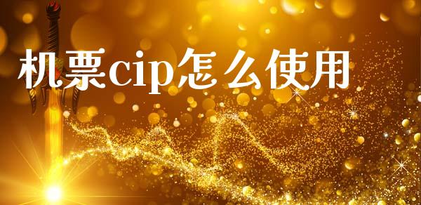 机票cip怎么使用_https://m.jnlaobingbanjia.com_金融监管_第1张