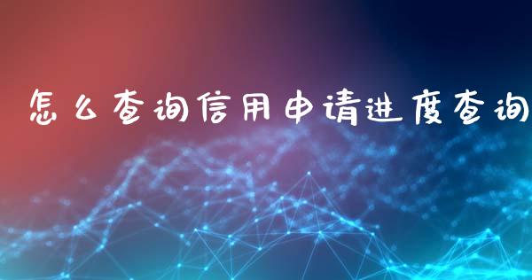 怎么查询信用申请进度查询_https://m.jnlaobingbanjia.com_理财规划_第1张