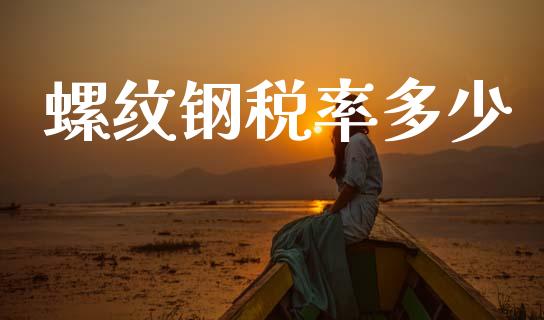 螺纹钢税率多少_https://m.jnlaobingbanjia.com_理财规划_第1张