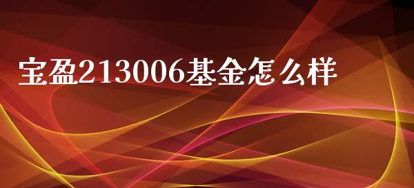 宝盈213006基金怎么样_https://m.jnlaobingbanjia.com_股市新闻_第1张