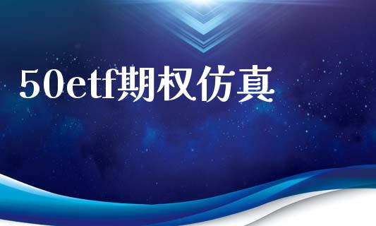 50etf期权仿真_https://m.jnlaobingbanjia.com_基金市场_第1张