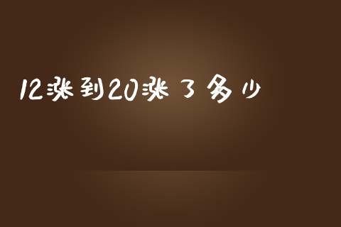 12涨到20涨了多少_https://m.jnlaobingbanjia.com_基金市场_第1张