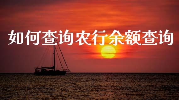 如何查询农行余额查询_https://m.jnlaobingbanjia.com_股市新闻_第1张