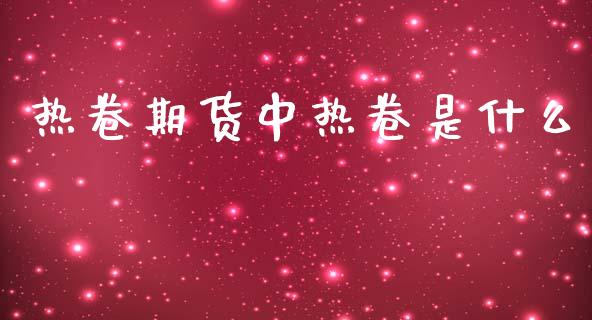 热卷期货中热卷是什么_https://m.jnlaobingbanjia.com_股市新闻_第1张