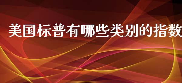 美国标普有哪些类别的指数_https://m.jnlaobingbanjia.com_理财规划_第1张