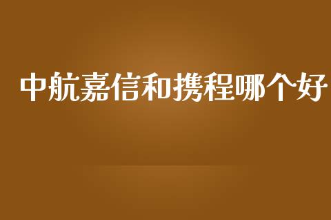 中航嘉信和携程哪个好_https://m.jnlaobingbanjia.com_金融监管_第1张