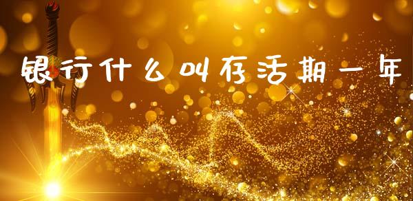 银行什么叫存活期一年_https://m.jnlaobingbanjia.com_基金市场_第1张