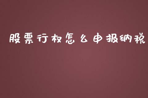 股票行权怎么申报纳税_https://m.jnlaobingbanjia.com_股市新闻_第1张