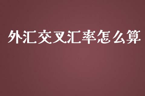 外汇交叉汇率怎么算_https://m.jnlaobingbanjia.com_金融监管_第1张