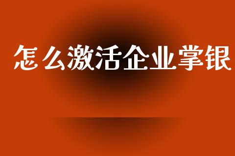 怎么激活企业掌银_https://m.jnlaobingbanjia.com_区块链_第1张