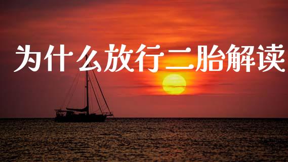 为什么放行二胎解读_https://m.jnlaobingbanjia.com_基金市场_第1张