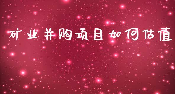矿业并购项目如何估值_https://m.jnlaobingbanjia.com_股市新闻_第1张