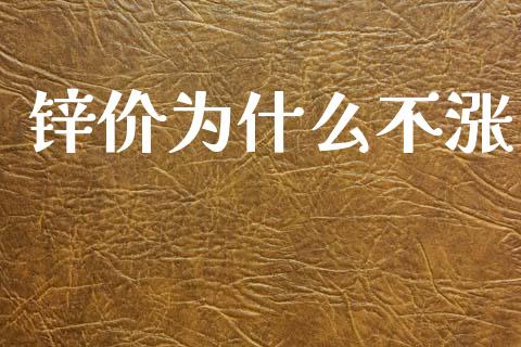 锌价为什么不涨_https://m.jnlaobingbanjia.com_金融监管_第1张