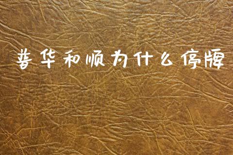 普华和顺为什么停牌_https://m.jnlaobingbanjia.com_金融监管_第1张