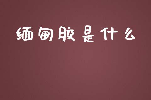 缅甸胶是什么_https://m.jnlaobingbanjia.com_金融监管_第1张