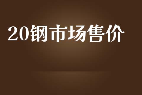 20钢市场售价_https://m.jnlaobingbanjia.com_理财规划_第1张