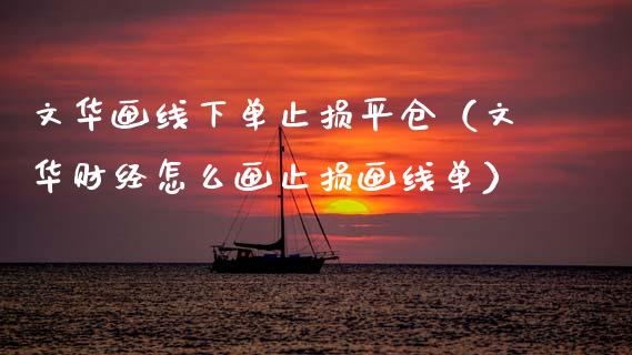 文华画线下单止损平仓（文华财经怎么画止损画线单）_https://m.jnlaobingbanjia.com_区块链_第1张