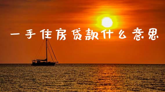 一手住房贷款什么意思_https://m.jnlaobingbanjia.com_全球市场_第1张