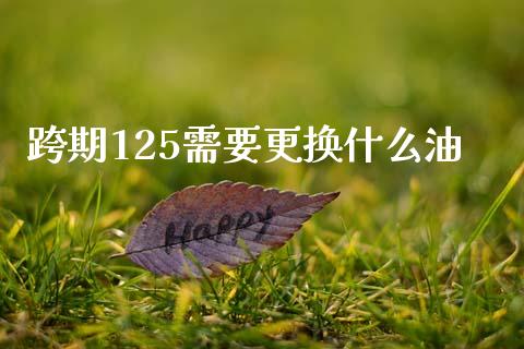 跨期125需要更换什么油_https://m.jnlaobingbanjia.com_金融监管_第1张
