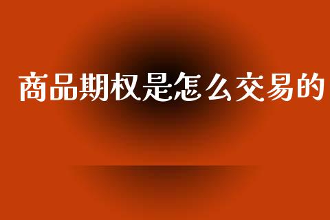 商品期权是怎么交易的_https://m.jnlaobingbanjia.com_基金市场_第1张