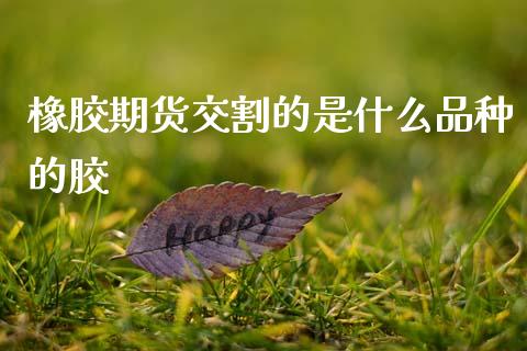橡胶期货交割的是什么品种的胶_https://m.jnlaobingbanjia.com_股市新闻_第1张
