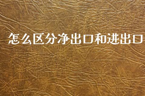 怎么区分净出口和进出口_https://m.jnlaobingbanjia.com_股市新闻_第1张