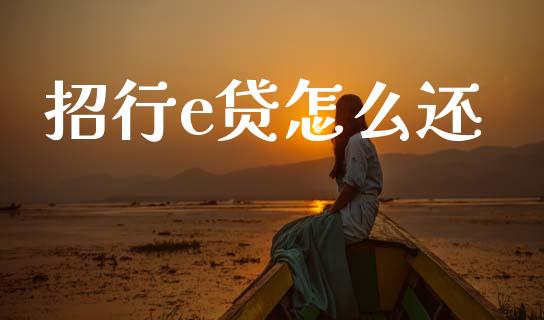 招行e贷怎么还_https://m.jnlaobingbanjia.com_基金市场_第1张
