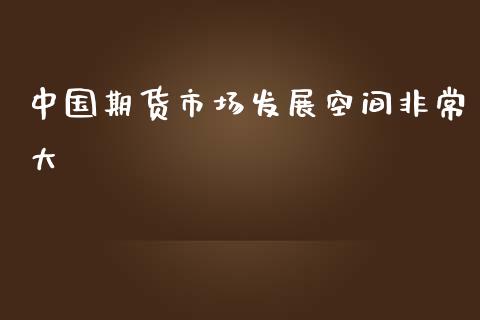 中国期货市场发展空间非常大_https://m.jnlaobingbanjia.com_全球市场_第1张