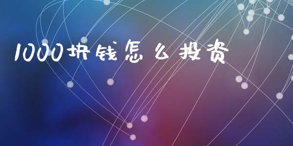 1000块钱怎么投资_https://m.jnlaobingbanjia.com_金融监管_第1张