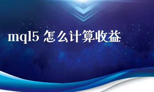 mql5 怎么计算收益_https://m.jnlaobingbanjia.com_理财规划_第1张