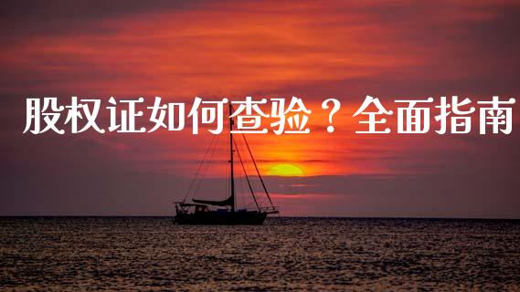 股权证如何查验？全面指南_https://m.jnlaobingbanjia.com_金融监管_第1张