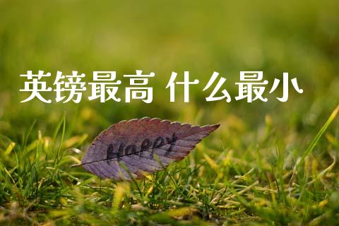 英镑最高 什么最小_https://m.jnlaobingbanjia.com_股市新闻_第1张