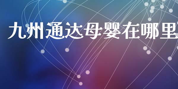 九州通达母婴在哪里_https://m.jnlaobingbanjia.com_理财规划_第1张