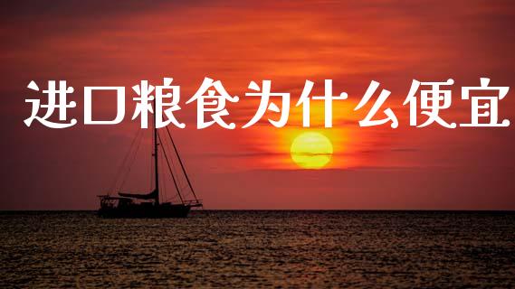 进口粮食为什么便宜_https://m.jnlaobingbanjia.com_全球市场_第1张