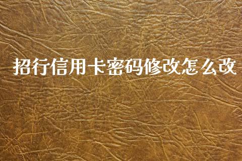 招行信用卡密码修改怎么改_https://m.jnlaobingbanjia.com_金融监管_第1张