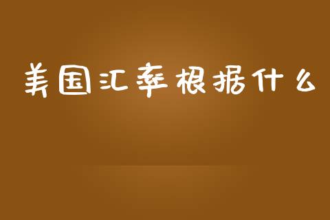 美国汇率根据什么_https://m.jnlaobingbanjia.com_金融监管_第1张