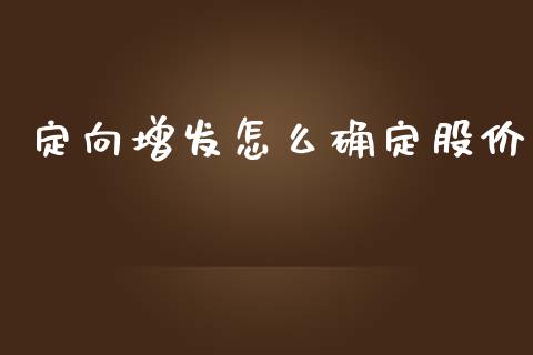 定向增发怎么确定股价_https://m.jnlaobingbanjia.com_股市新闻_第1张