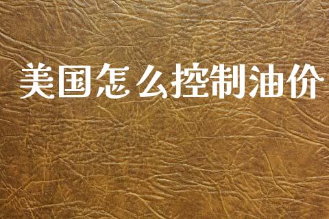 美国怎么控制油价_https://m.jnlaobingbanjia.com_基金市场_第1张