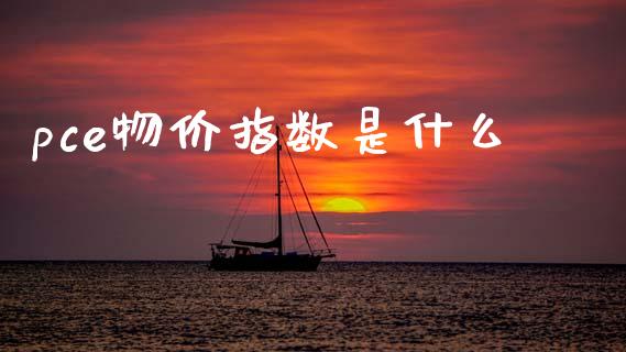 pce物价指数是什么_https://m.jnlaobingbanjia.com_基金市场_第1张