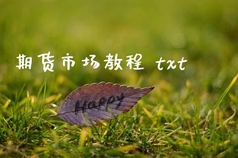 期货市场教程 txt_https://m.jnlaobingbanjia.com_基金市场_第1张